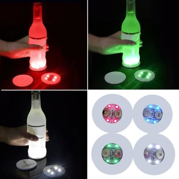LED-lysende coasters - YWEI - Lysestav, 3 tilstande - Grøn