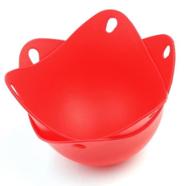 Siliconeäggkokare - Pack 2 - Non-stick - Tål 230°C - Diskmaskinssäker