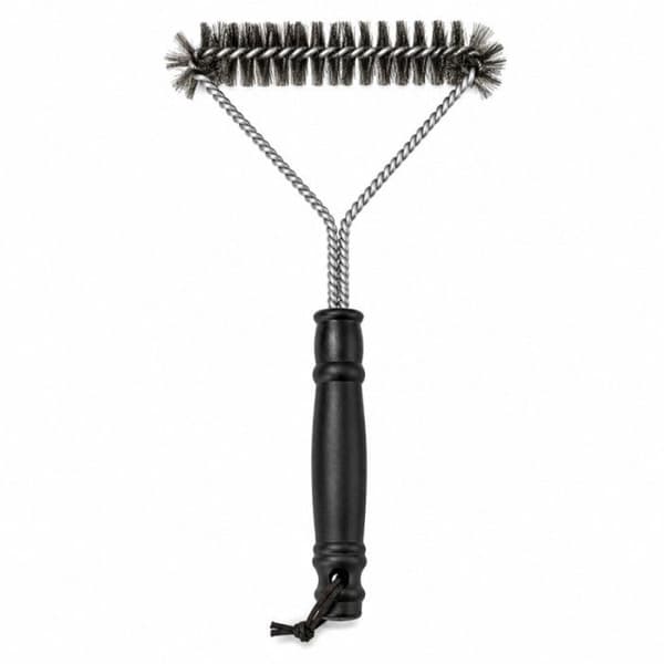 Grillbørste i Rustfrit Stål 30 cm Triangulær med Metalbørster – Rengøringsaccessory til Grillrist