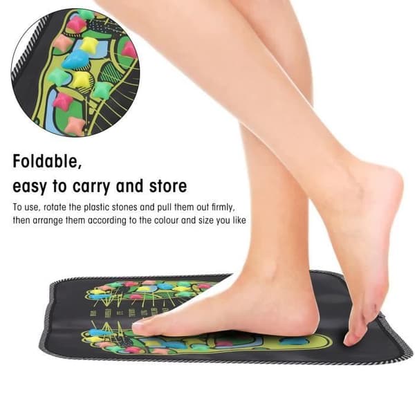 Fotmassage matta - VINGVO - Reflexer - Blodcirkulation - Smärtlindring - Fällbar