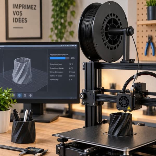 Filament PLA Sort 1,75 mm 1 kg – 3D-printer FDM / FFF