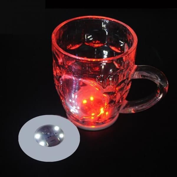 COASTER - FLASK DALSK, grön--Mini Led Light Up Coaster, Christmas Bottle Light Stickers, B