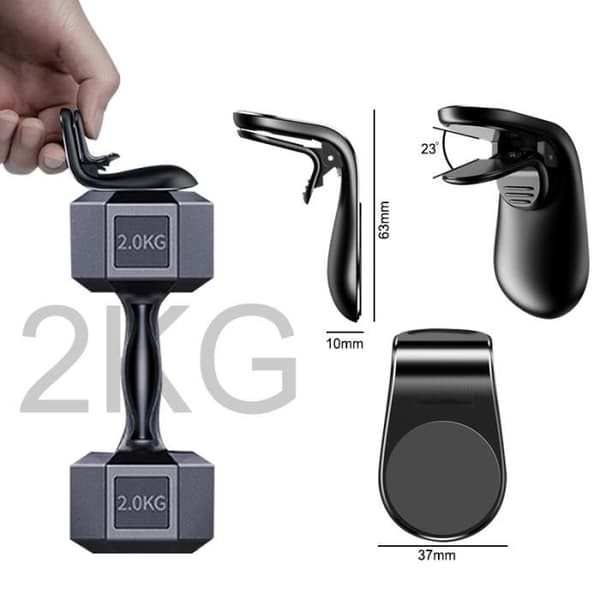 Universal magnetisk telefonholder til bil - Sort
