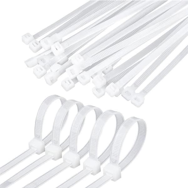 Serres-Câble - Förpackning om 100 - Plast - 100mm - 2,5mm - Vit