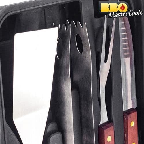 Mallette Ustensiles Barbecue BBQ Master Tools 18 delar - BBQ Mastertools - Rostfritt stål, trä