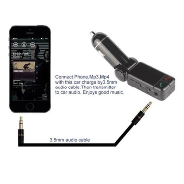 BC06 Multi-Use FM Sender Bil Bluetooth MP3 Læser 2 USB Porte 3,5mm Stik Telefon Knapp
