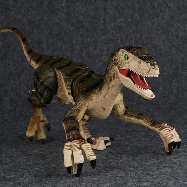 Fjernstyret dinosaur gående robotlegetøj - ROKOO - Brun - Lyd- og lysimulation