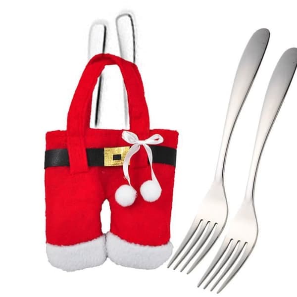 Julepynt - Julemand - 6 dele - Tøj - Rød - Unisex