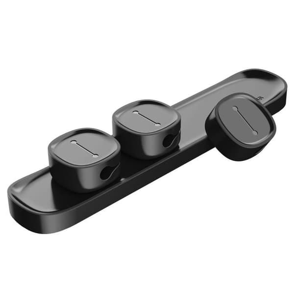 Magnetiske kabelklips - Baseus - BK - Sort - Kabelstyring - Skrivebordsholder
