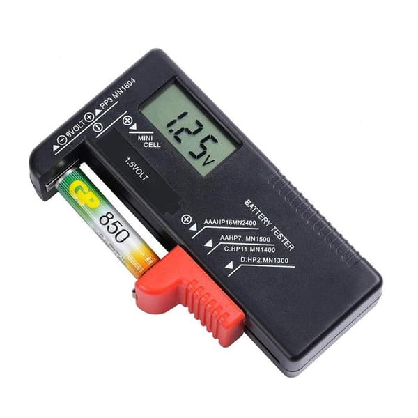 Universel Batteritesteren til AA, AAA, C, D, 9V og Knapbatterier