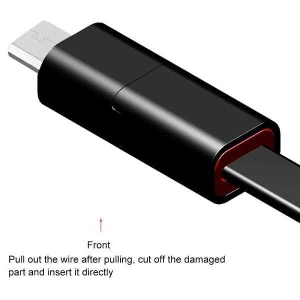 Data- og opladningskabel - WEWOO - USB-A til Micro USB - Reparerbar - Smart chip - Hurtig opladning