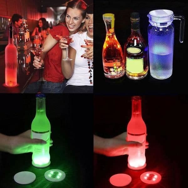 LED-lysende coasters - YWEI - Lysestav, 3 tilstande - Grøn