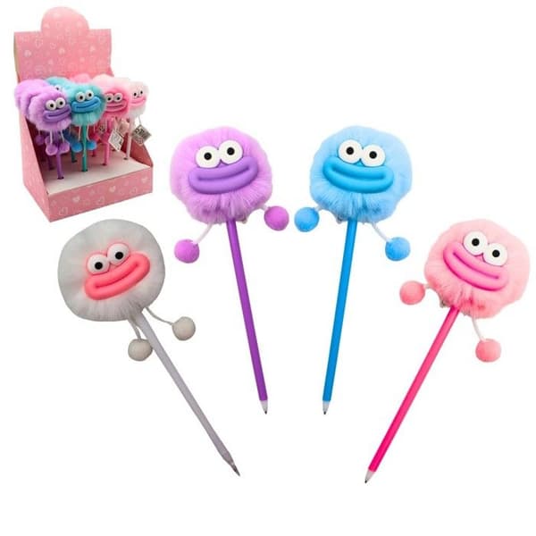 Kuglepen - Store læber - 23 cm - Multifarvet - Til børn