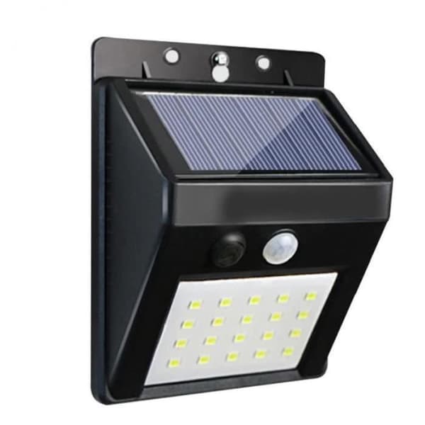 Solcelle væglampe - ZF09277 - LED - Bevægelsessensor - Sort - Udendørs