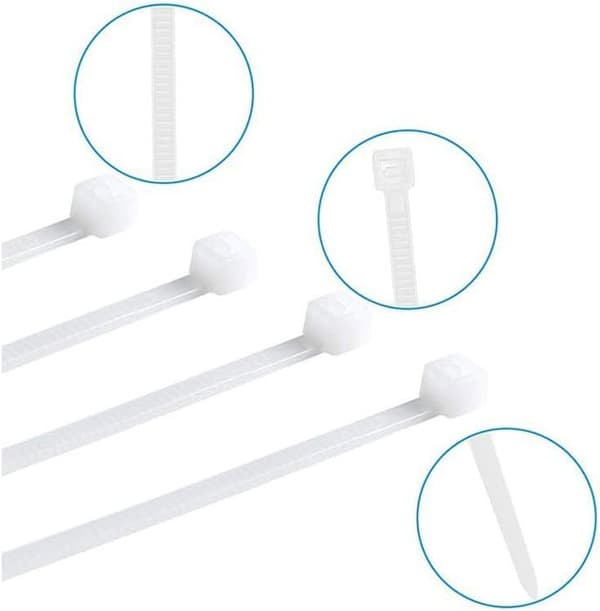 Serre-cable - ANNORLUNDA - Förpackning om 100 - 100x2,5mm - Plast - Vit