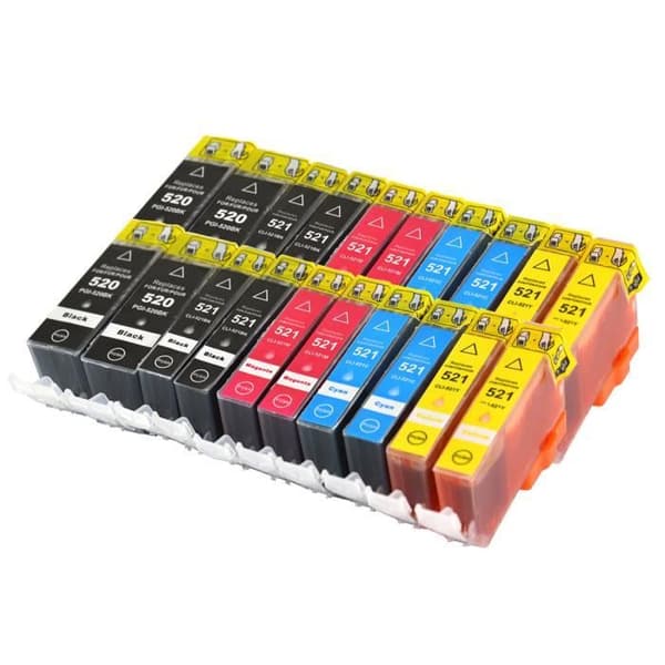 20 Bläckkompatibla för Canon CLI - 521 PGI - 520