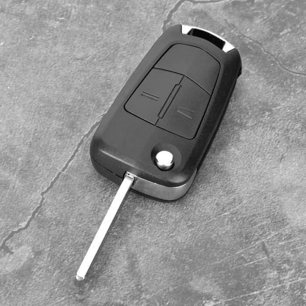 Mxzzand Bilnøglehus, Foldbar bilnøgle med 2 knapper, passende til / Opel Astra H bilskrog