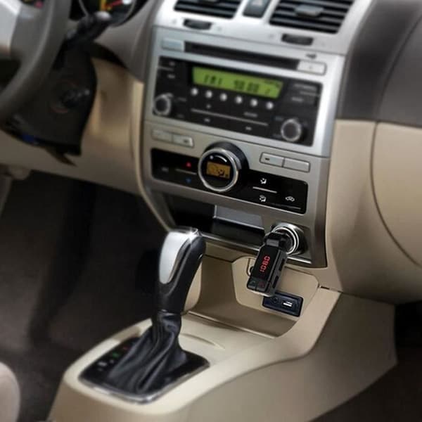 Bluetooth-sender - SHOP-STORY - Håndfri kit - FM - Dobbelt USB - Sort