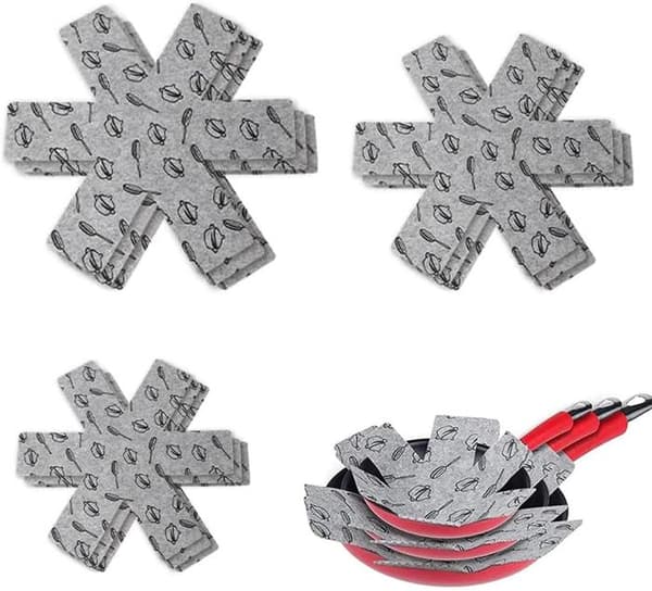 Beskyttelse mod ridser - Sæt af 12 - Non-woven materiale - 3 størrelser - Håndvaskbare