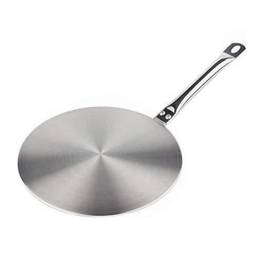 24 cm Adapterplade til Induktionskogeplade - Genius Ideas - Sølv - Rustfrit Stål - Varmefordeler