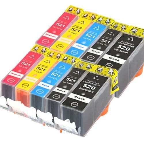 Kompatibla bläckpatroner Canon PGI-520-CLI-521 - 10-pack