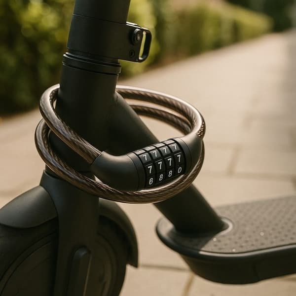 Koderad Cykellås 80 cm - 12 mm Robust Spiralkabel för Cykel, Motorcykel & Sparkcykel