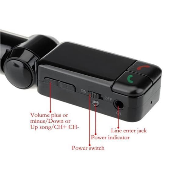LCD bil Bluetooth MP3 Kit FM transmitter USB oplader håndfri til iPhone WSJ50428161A_1909