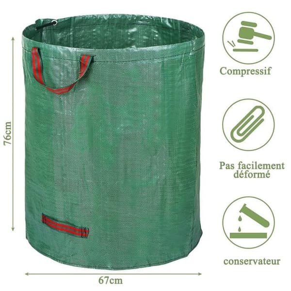 Trädgårdsavfallspåsar - 4-pack - Rivsäkra - 272L