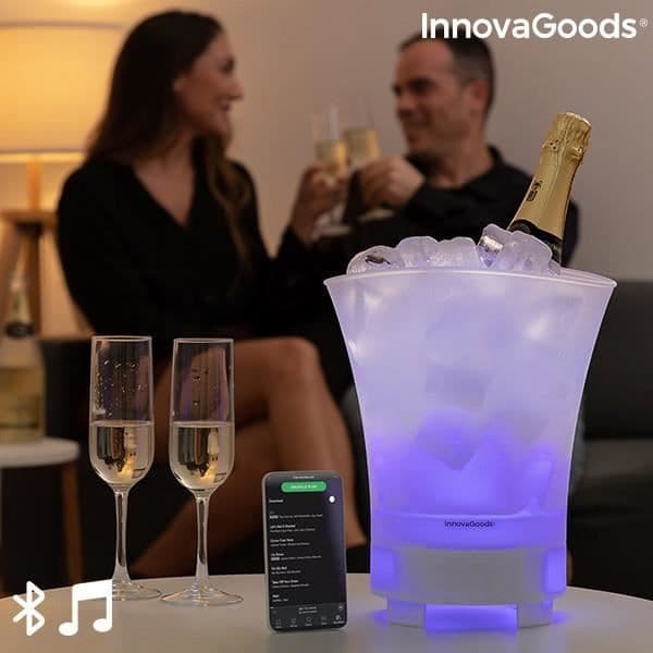 LED isbitsbehållare - EUROWEB - 3 i 1 - Bluetooth-högtalare - 7 färger - Vit PP