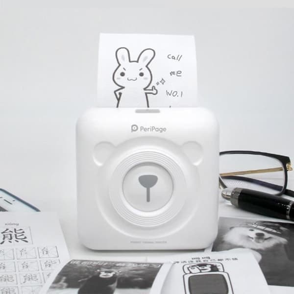 Peripage termisk printer - Mini Pocket Bluetooth - Hvid