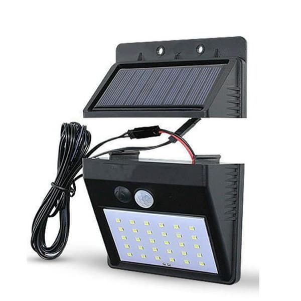 Solcellelampe - 30 LED - Bevægelsessensor - Væglampe - Have - Udendørs