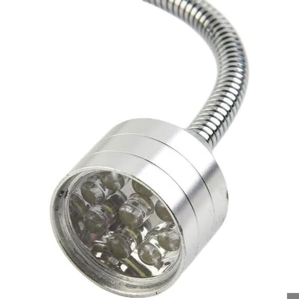 LED grillampe - Bærbart model - 9 hvide LED - 360° roterende hoved - Magnetisk base