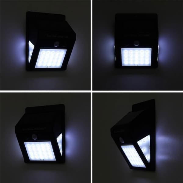 Udendørs Solcellelampe - 30 LED - Bevægelsessensor - Vandtæt IP65 - Sæt af 2