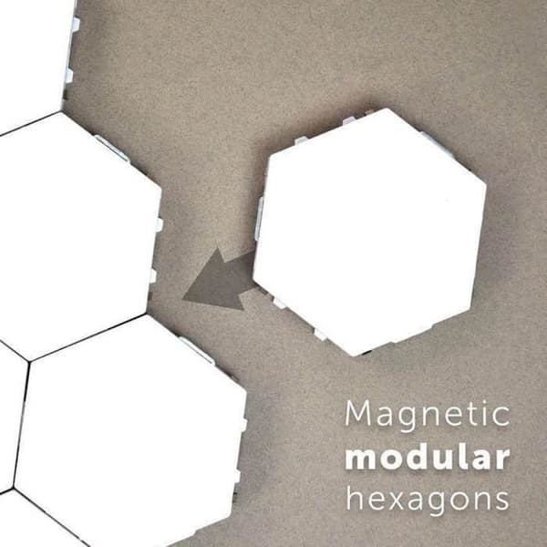 Nattelys - LED - Hexagonal - Berøringsfølsom - Magnetisk - Indendørs