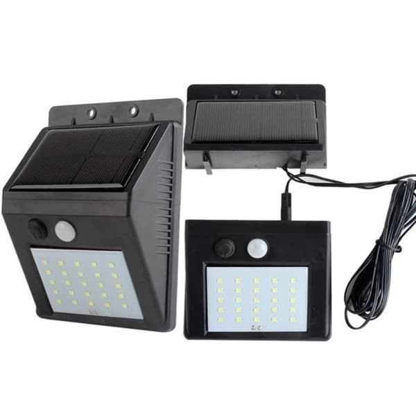 Solcellelampe - Sort - 30 LED - Bevægelsessensor - Udendørs brug - Solenergi