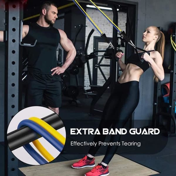 Modstandsbånd - Sæt af 5 - 150LBS - TPE - Unisex