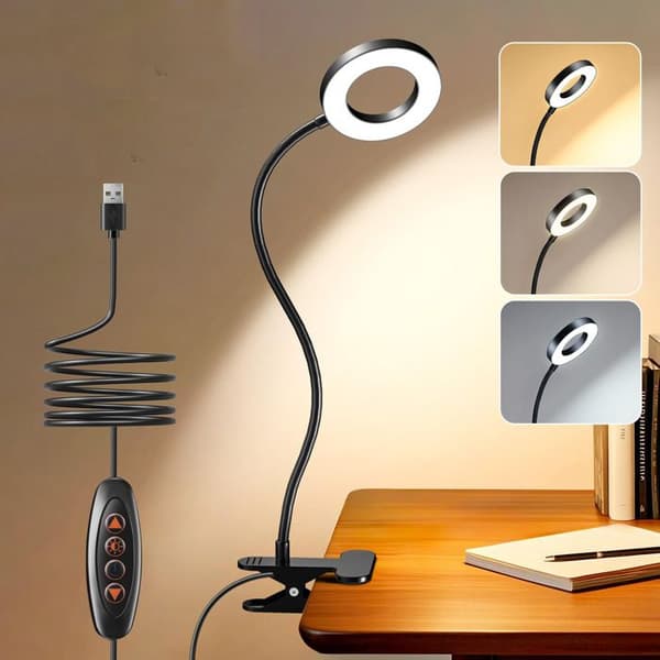 Työpöytälamppu - SERBASIC - 70cm - LED - 3 Lämpötilaa - 10 Kirkkaustasoa