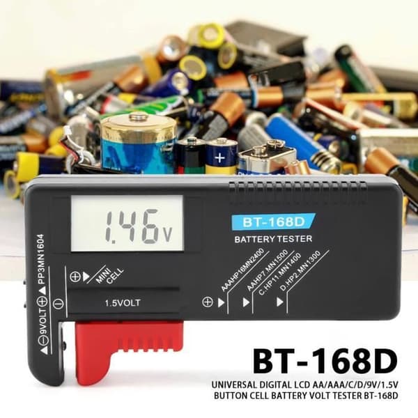 Batteritestare - Drfeify - Universell AA/AAA/C/D/9V - LCD - Høy kvalitet - Rask test