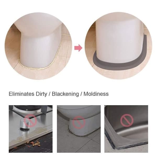 Fogsvamp - 2 Delar - Självhäftande - Mögelresistent - Vattentät - Beige