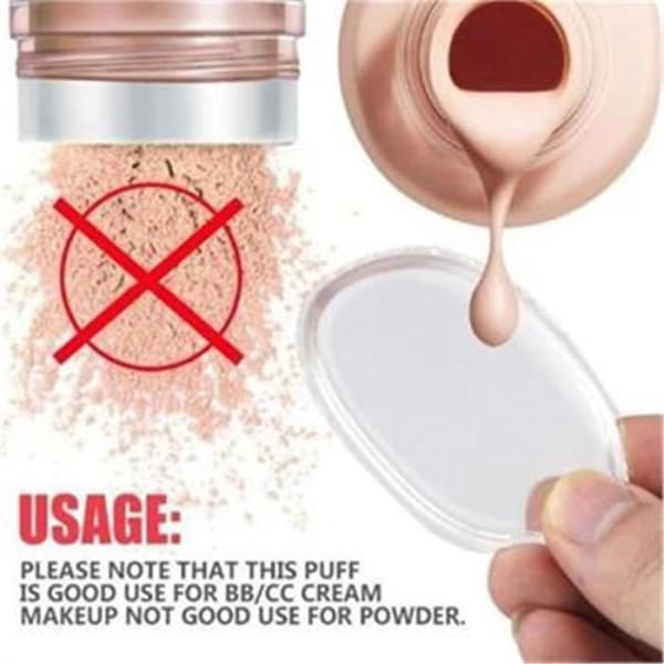 Makeupsvamp - Skönhet - Silikon - Foundation-applikator - Transparent - Bladform