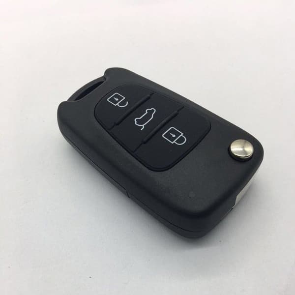 INF Sammenklappelig bilnøgle med 3 knapper til HYUNDAI Kia Sort