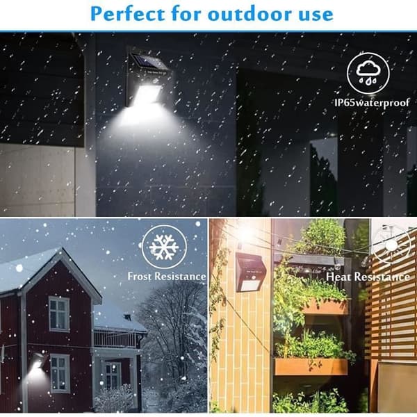 Solcellelampe - 4 stk 30 LED - Bevægelsessensor - IP65 vandtæt