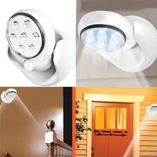 LED-lampe - Hvid - Bevægelsessensor - 360° - Trådløs