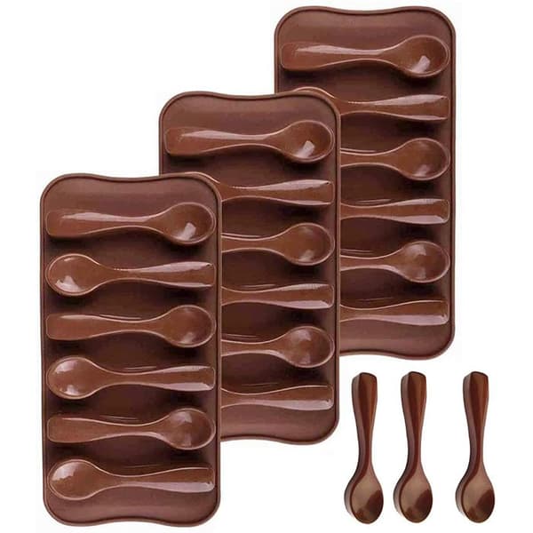 Chokladformar - ZEAICOS - 3 st - Livsmedelssilikon - Non-stick - Sked inkluderad