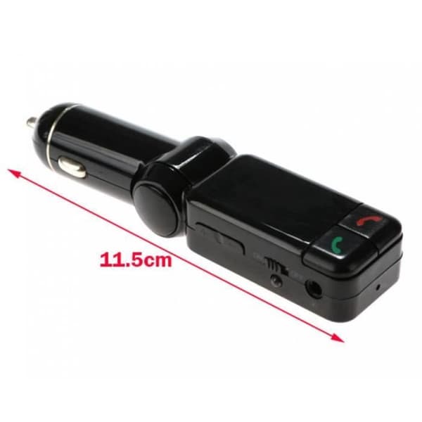 Kit MP3 FM Sender SD Dual USB Oplader Bluetooth LCD Skærm bil