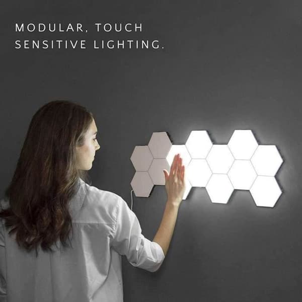Nattljus - LED - Hexagonal - Touch - Magnetisk - Inomhus