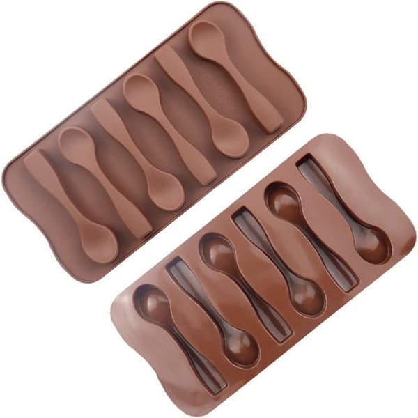 Chokoladeforme - ZEAICOS - 3 stk - Fødevare-silikone - Non-stick - Ske inkluderet