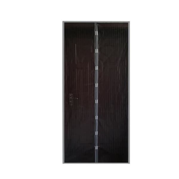 Myggenet - H210 cm x B100 cm - Sort polyester - Magnetisk fastgørelse