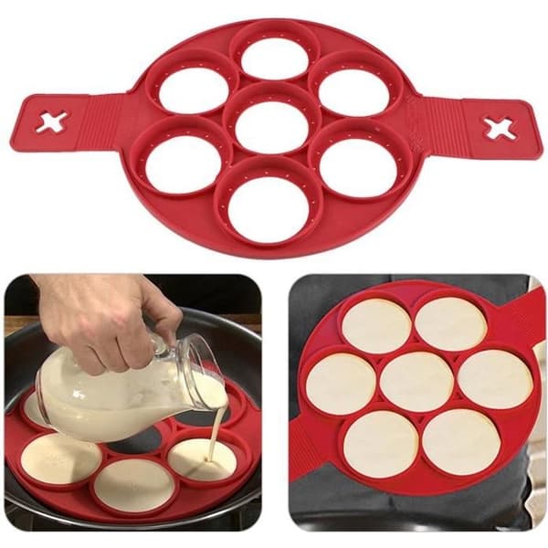 Kageforme - Magisk - Silikone - 7 dele - Non-stick - Rød