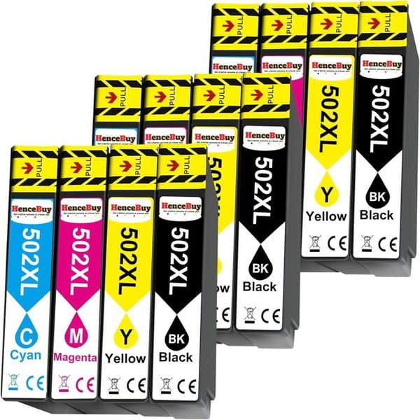Blækpatroner - Kompatible - 502 XL - Multi-farver - Pakke med 4 - Til Epson Expression Home og Workforce